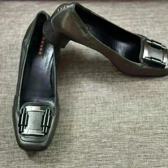 PRADA LINEA ROSSA SQUARE TOE HEEL Shoes Size EU 38 - Picture 7 of 7